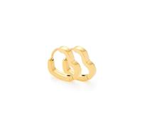 JEWELS BY LEONARDO Pendientes Ciao Luvella • 1 par de pendientes de aro de acero inoxidable dorado • Pequeños pendientes de aro en forma de corazón • Joyas regalo para mujeres • 026866