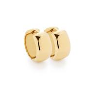 JEWELS BY LEONARDO Pendientes Maude • 1 par de pendientes de aro de acero inoxidable dorado • Pendientes de aro pequeños y anchos • Joyas regalo para mujeres • 026135