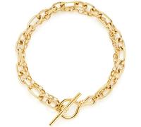 JEWELS BY LEONARDO Pulsera Elisabeth • Pulsera de acero inoxidable dorado • Cadena de ancla fuerte y pulida • 19,5 cm de longitud • Joyas regalo para mujeres • 024862, Eine Grösse, Acero inoxidable,