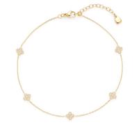 JEWELS BY LEONARDO Tobillera Ciao Lisette • Joyería para el pie de acero inoxidable dorado • Cinco finos elementos de circonita en forma de flor • 24-27,5 cm de longitud • Joyería regalo para mujer