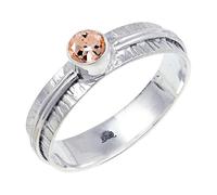 JEWELSTREZORO Anillo de plata de ley 925 con estilo hecho a mano, artículo de regalo, joyería para hombre y mujer, TSR120AA, 74 (23.6), Metal precioso Piedras preci, Morganita criada en el laboratorio