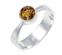 JEWELSTREZORO Anillo de plata de ley 925 con estilo hecho a mano, artículo de regalo, joyería para hombre y mujer, TSR124AA, 20, Metal precioso Piedras preci, Andalucita criada en el laboratorio