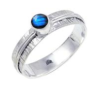 JEWELSTREZORO Anillo de plata de ley 925 con estilo hecho a mano, artículo de regalo, joyería para hombre y mujer, TSR120AA, 64 (20.4), Metal precioso Piedras preci, Labradorita