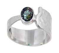 JEWELSTREZORO Anillo de plata de ley 925 con estilo hecho a mano con piedras preciosas, regalo para hombres y mujeres, todos los tamaños TSR125AA, 68 (21.6), Metal precioso Piedras preci, Topacio