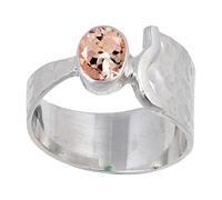 JEWELSTREZORO Anillo de plata de ley 925 con estilo hecho a mano con piedras preciosas, regalo para hombres y mujeres, todos los tamaños TSR125AA, 20, Metal precioso Piedras preci, Morganita criada en