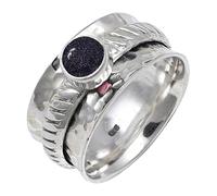 JEWELSTREZORO Anillo de plata de ley 925 con estilo hecho a mano con piedras preciosas, regalo para hombres y mujeres, todos los tamaños TSR144AA, 18, Metal precioso Piedras preci, Piedra solar
