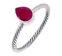 JEWELSTREZORO Anillo de plata de ley 925 con estilo hecho a mano para hombres y mujeres, todos los tamaños Jewerly TSR122AA, 14, Metal precioso Piedras preci, Rubí criado en el laboratorio