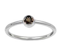 JEWELSTREZORO Anillo de plata de ley 925 con estilo hecho a mano para hombres y mujeres, todos los tamaños Jewerly TSR107AA, 68 (21.6), Metal precioso Piedras preci, Cuarzo ahumado