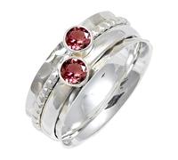 JEWELSTREZORO Anillo de plata de ley 925 con estilo hecho a mano para hombres y mujeres, todos los tamaños Jewerly TSR155AA, 74 (23.6), Metal precioso Piedras preci, Turmalina rosa criada en el