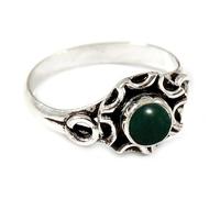 JEWELSTREZORO Anillo de plata de ley 925 con estilo hecho a mano para hombres y mujeres, todos los tamaños Jewerly TSR167AA, 53 (16.9), Metal precioso Piedras preci, Jade Verde