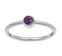 JEWELSTREZORO Anillo de plata de ley 925 con estilo hecho a mano para hombres y mujeres, todos los tamaños Jewerly TSR107AA, 70 (22.3), Metal precioso Piedras preci, Cobre púrpura cultivado en