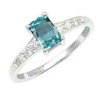 JEWELSTREZORO Anillo de plata de ley 925 maciza con gema de Cuarzo ahumado hecho a mano para hombres y mujeres Hecha mano joya TSR1239AS24_70 (22.3)