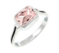 JEWELSTREZORO Anillo de plata de ley 925 para hombre y mujer, artículo de regalo, joyería hecha a mano TSR1159AA, 18, Metal precioso Piedras preci, Morganita criada en el laboratorio