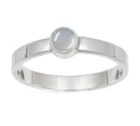JEWELSTREZORO Anillo de plata de ley 925 para hombre y mujer, con estilo, hecho a mano, artículo de regalo TSR106AA, 14, Metal precioso Piedras preci, Piedra de luna, blanca