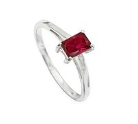 JEWELSTREZORO Anillo de plata de ley 925 para hombre y mujer, joya hecha a mano TSR1140AA, 18, Metal precioso Piedras preci, Rubyllit criado en el laboratorio