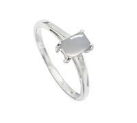 JEWELSTREZORO Anillo de plata de ley 925 para hombre y mujer, joya hecha a mano TSR1140AA, 20, Metal precioso Piedras preci, Piedra de luna, blanca
