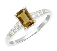 JEWELSTREZORO Anillo de plata de ley 925 piedra preciosa Andalucita sintética para hombres y mujeres Artículo de regalo joyería TSR1239AZ19_65 (20.7)
