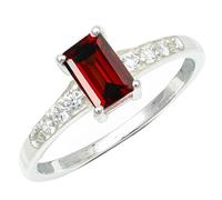 JEWELSTREZORO Anillo de plata de ley 925 piedra preciosa Granate para hombres y mujeres todos los tamaños joyería hecha mano TSR1239AB23_69 (22.0)