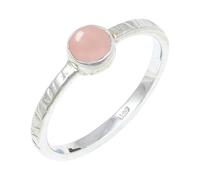 JEWELSTREZORO TSR132AA - Anillo de plata de ley 925 maciza para hombres y mujeres, hecho a mano, V 1/2, Metal Piedra preciosa., Cuarzo rosa