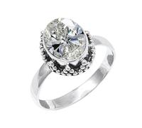JEWELSTREZORO TSR239AA - Anillo de plata de ley 925 maciza para hombres y mujeres, hecho a mano, T, Metal Piedra preciosa., Zirconia cúbica