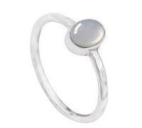 JEWELSTREZORO TSR334AA - Anillo de plata de ley 925 maciza con piedras preciosas granate para hombres y mujeres, todos los tamaños, joyería hecha a mano, L 1/2, Metal Piedra preciosa., Piedra lunar