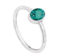 JEWELSTREZORO TSR334AA - Anillo de plata de ley 925 maciza con piedras preciosas granate para hombres y mujeres, todos los tamaños, joyería hecha a mano, N, Metal Piedra preciosa., Paraiba verde