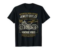 Jewett City CT USA - Diseño Retro de Motocicleta de Estilo Envejecido Camiseta