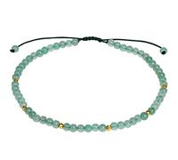 Jewever Tobillera de pie con piedras preciosas para mujer, piedra curativa, cristal, joyería ajustable (8.5-10 pulgadas), Piedra, Aventurina
