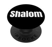 Jewish Hebrew Faith Phrase Design Shalom Chai PopSockets PopGrip Adhesivo