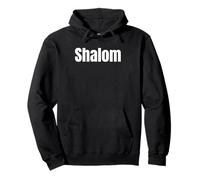 Jewish Hebrew Faith Phrase Design Shalom Chai Sudadera con Capucha