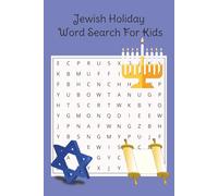 Jewish Holiday Word Search For Kids: Themed puzzles for kids. Fun and educational for all. Ages 6+