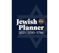 Jewish Planner 2025 | 5785-5786: 12-Month English and Hebrew calendars, day to page diary including public and religious holidays