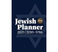 Jewish Planner 2025 | 5785-5786: 12-Month English and Hebrew calendars, day to page diary including public and religious holidays