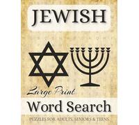 Jewish Word Search Puzzle Book Large Print: Word Searches with Large Print about Jewish Religion, Jewish Culture, Jewish History and More | 8.5x11 ... 50+ puzzles ... Gift for Vacations, Holidays