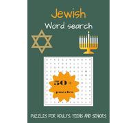Jewish Word Search Puzzle Book: Word Searches with Easy to Read Print about Jewish culture, Jewish heritage, and Jewish traditions| 6x9 inches, 110 ... Gift for Vacations, Holidays and Free Times
