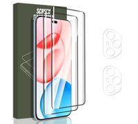 Jewloofa Protector de Pantalla Compatible con Honor 400 Pro 5G Cristal Templado [2 Piezas] y Protector de Lente cámara [2 Piezas], 9H Dureza, Vidrio Templado para Honor 400 Pro 5G