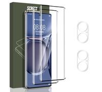 Jewloofa Protector de Pantalla Compatible con Huawei P50 Pro Cristal Templado [2 Piezas] y Protector de Lente cámara [2 Piezas], 9H Dureza, Vidrio Templado para Huawei P50 Pro