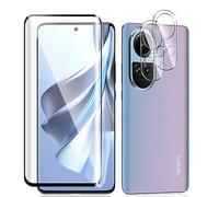 Jewloofa Protector de Pantalla Compatible con OPPO Reno 10/Reno 10 Pro Cristal Templado [1 Piezas] y Protector de Lente cámara [2 Piezas], 9H Dureza, Vidrio Templado para OPPO Reno 10/Reno 10 Pro
