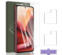 Jewloofa Protector de Pantalla Para Motorola Moto Razr 60 Ultra [2 Piezas] y Cristal Templado Protector Pantalla Exterior [2 Piezas], Anti-Arañazos, Película Protectora para Moto Razr 60 Ultra