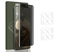 Jewloofa Protector Pantalla para Motorola Moto Edge 60 Pro, 1 Pieza Privacidad película protectora y 2 Piezas Protector de Lente cámara, 9H Dureza, Anti-Espía Película Protectora para Moto Edge 60 Pro