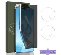 Jewloofa Protector Pantalla para OnePlus 12R, 1 Pieza TPU Privacidad película protectora y 2 Piezas Protector de Lente cámara, Anti-Espía Película Protectora para OnePlus 12R