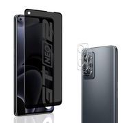 Jewloofa Protector Pantalla para Realme GT Neo 2, 2 Piezas Protector de Lente cámara y 1 Pieza Privacidad película protectora, Anti-Espía Protector Pantalla para Realme GT Neo 2