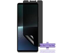Jewloofa Protector Pantalla para Sony Xperia 1 V, 1 Pieza TPU Privacidad película protectora, Anti-Arañazos, con Herramienta de Posicionamiento Privacidad Película Protectora para Xperia 1 V