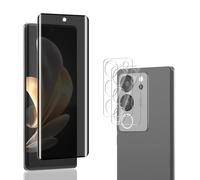 Jewloofa Protector Pantalla para VIVO V29 5G, 2 Piezas Protector de Lente cámara y 1 Pieza Privacidad película protectora, Anti-Espía Protector Pantalla para VIVO V29 5G