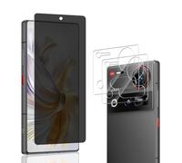 Jewloofa Protector Pantalla para ZTE Nubia Z70 Ultra, 1 Pieza Privacidad película protectora y 2 Piezas Protector de Lente cámara, 9H Dureza, Anti-Espía Protector Pantalla para Nubia Z70 Ultra