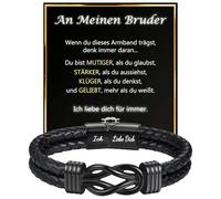 JEWTOP Regalo para papá, hijo, hermano, hombre, pulsera de piel, regalo de cumpleaños, Navidad, Día del Padre, Acción de Gracias, graduación, Cuero