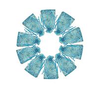 Jexila 100 bolsas de organza turquesa de 4 x 6 pulgadas con cordón para joyas, bolsas de regalo para bodas, fiestas, bolsas de malla pequeñas