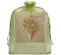 Jexila Paquete de 50 bolsas de regalo de organza transparente verde oliva de 8 x 12 pulgadas, bolsa de regalo grande de malla con cordón para regalo del día de San Patricio, bolsas de dulces