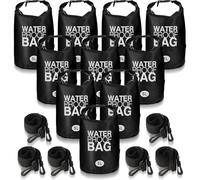 Jexine Paquete de 10 bolsas secas impermeables, ultraligeras de 5 litros, bolsas secas herméticas, antidesgarros, camping, bolsa seca portátil para mochileros, kayak, senderismo, natación, pesca,