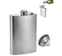 JEXOWIQ 1 petaca de acero inoxidable para licores, 10 oz, petacas de alcohol,petaca de acero inoxidable y embudo, adecuado para llevar alcohol, hombres y mujeres para whisky, ron y vodka
